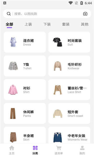 女装货源商品分类
