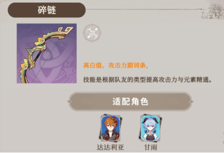 原神碎链可以给哪些角色 原神碎链可以给哪些角色