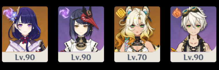 原神雷九希斑阵容搭配