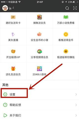 爱奇艺极速版设置页面