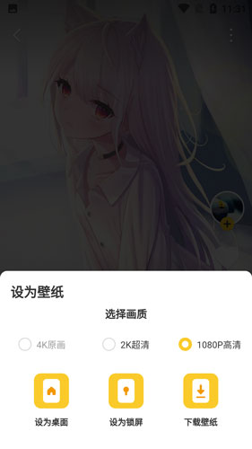 壁纸分辨率设置