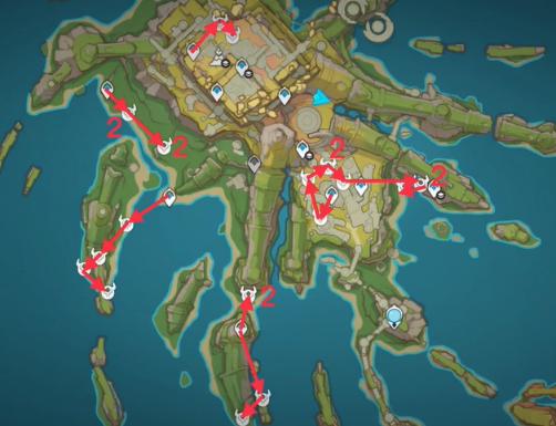 突破材料采集路径