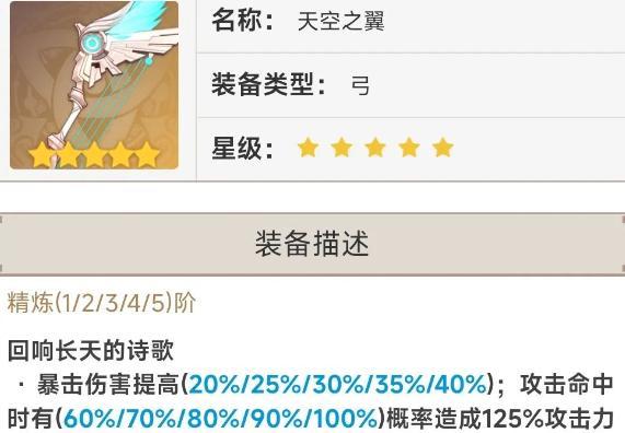 原神常驻五星武器推荐 原神常驻五星武器推荐