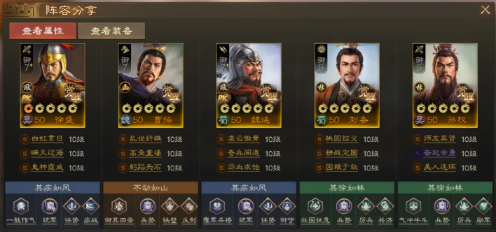 三国志战棋版北伐悍将阵容推荐