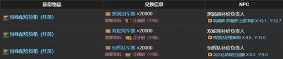 特殊配给货箱示例