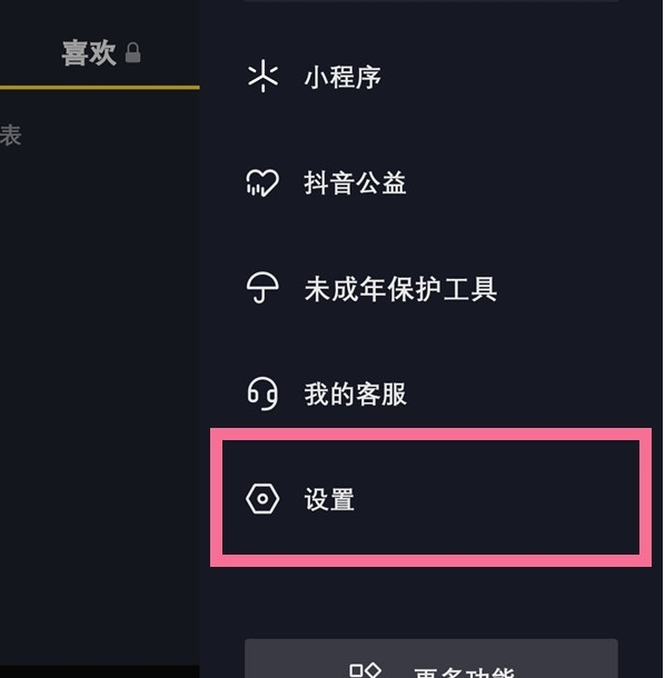 抖音设置入口