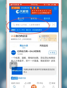 企业名称输入示例