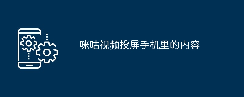 手机屏幕内容展示