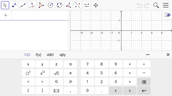 GeoGebra计算器应用界面